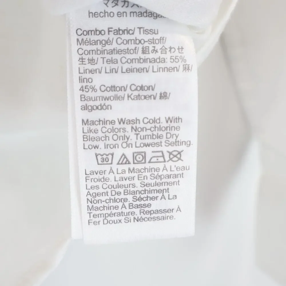 NWT J.Crew Crewcuts Kids' Button-Down Linen-Blend Shirt White Unisex Size 10